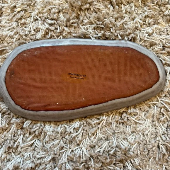 Anthrohome Terra Cotta Platter Leaf Anthropologie Boho Decor Tray AnthroLiving - Picture 7 of 8